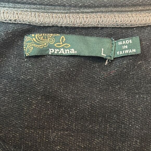 Prana black and gray long sleeve workout top size large - Picture 4 of 8
